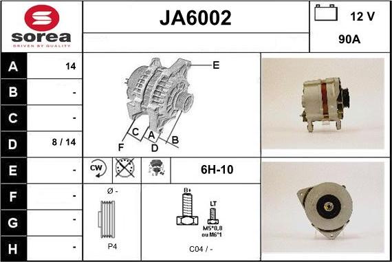 Sera JA6002 - Alternatore autozon.pro