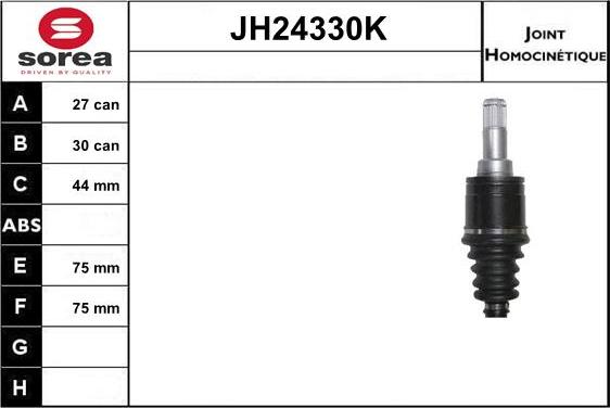 Sera JH24330K - Kit giunti, Semiasse autozon.pro