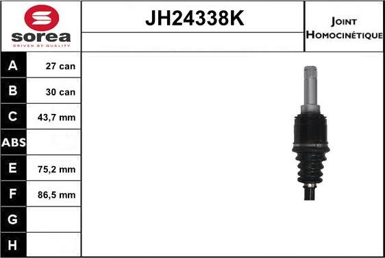 Sera JH24338K - Kit giunti, Semiasse autozon.pro