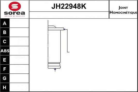 Sera JH22948K - Kit giunti, Semiasse autozon.pro