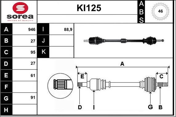 Sera KI125 - Albero motore / Semiasse autozon.pro