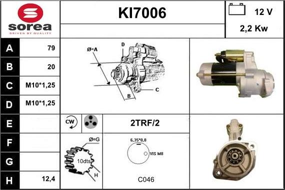 Sera KI7006 - Motorino d'avviamento autozon.pro