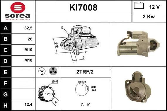 Sera KI7008 - Motorino d'avviamento autozon.pro