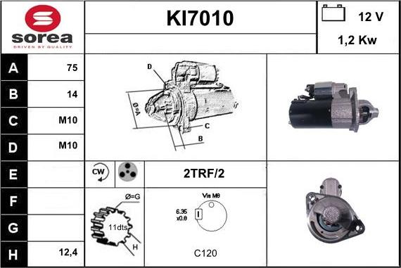 Sera KI7010 - Motorino d'avviamento autozon.pro