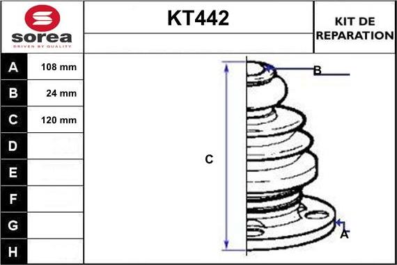 Sera KT442 - Cuffia, Semiasse autozon.pro