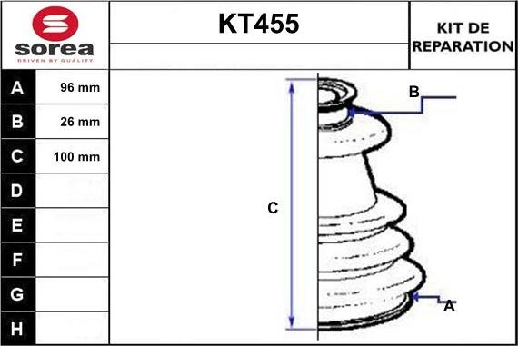 Sera KT455 - Cuffia, Semiasse autozon.pro