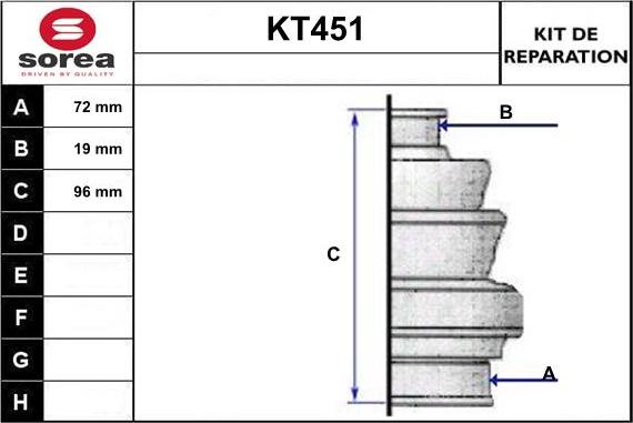 Sera KT451 - Cuffia, Semiasse autozon.pro