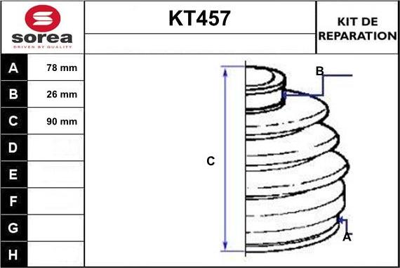 Sera KT457 - Cuffia, Semiasse autozon.pro