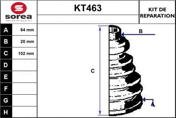 Sera KT463 - Cuffia, Semiasse autozon.pro