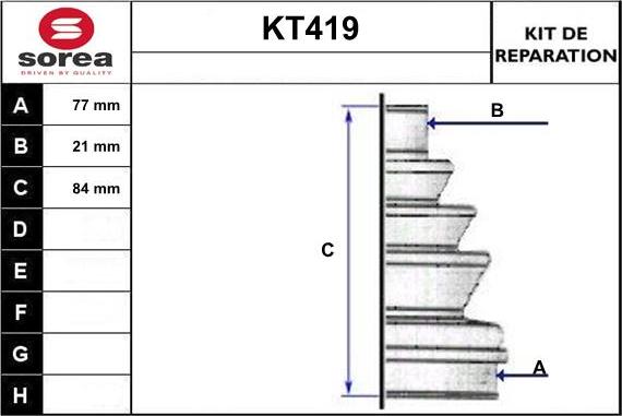 Sera KT419 - Cuffia, Semiasse autozon.pro