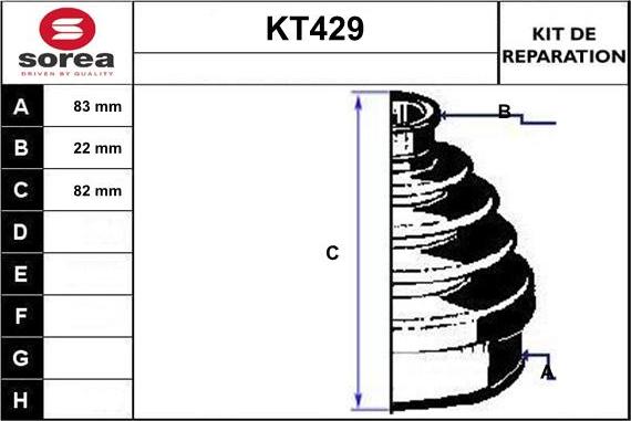 Sera KT429 - Cuffia, Semiasse autozon.pro