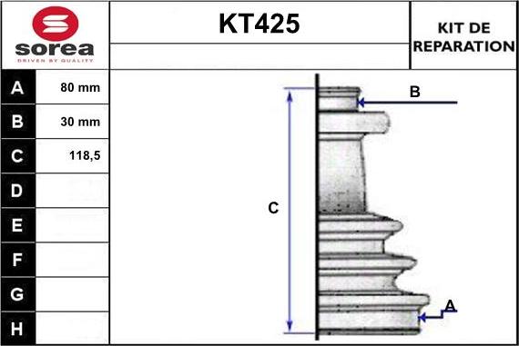 Sera KT425 - Cuffia, Semiasse autozon.pro