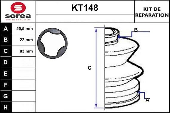 Sera KT148 - Cuffia, Semiasse autozon.pro