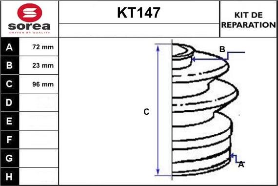 Sera KT147 - Cuffia, Semiasse autozon.pro