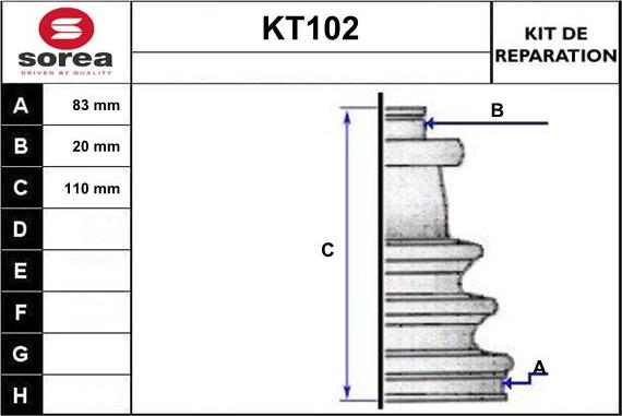 Sera KT102 - Cuffia, Semiasse autozon.pro