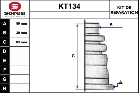 Sera KT134 - Cuffia, Semiasse autozon.pro