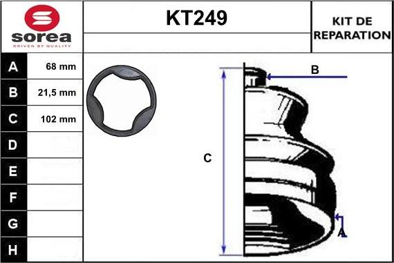 Sera KT249 - Cuffia, Semiasse autozon.pro