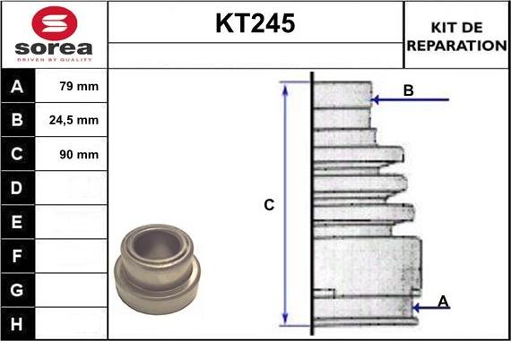 Sera KT245 - Cuffia, Semiasse autozon.pro