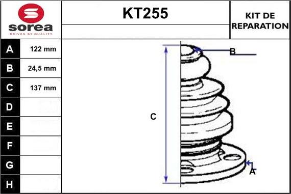 Sera KT255 - Cuffia, Semiasse autozon.pro