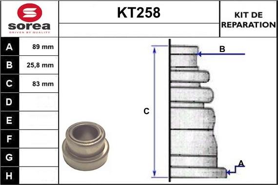 Sera KT258 - Cuffia, Semiasse autozon.pro