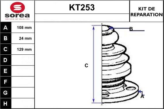 Sera KT253 - Cuffia, Semiasse autozon.pro