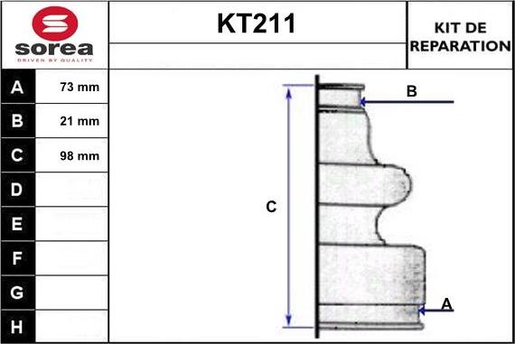 Sera KT211 - Cuffia, Semiasse autozon.pro