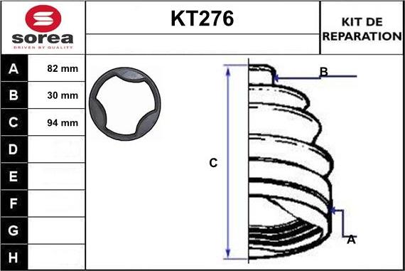 Sera KT276 - Cuffia, Semiasse autozon.pro