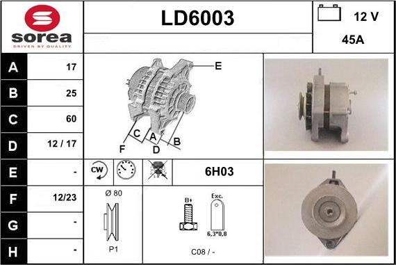 Sera LD6003 - Alternatore autozon.pro