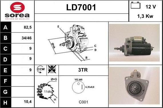 Sera LD7001 - Motorino d'avviamento autozon.pro