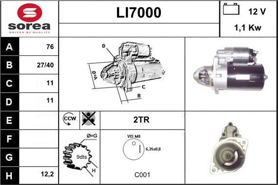 Sera LI7000 - Motorino d'avviamento autozon.pro