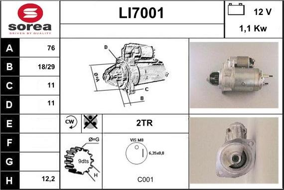 Sera LI7001 - Motorino d'avviamento autozon.pro