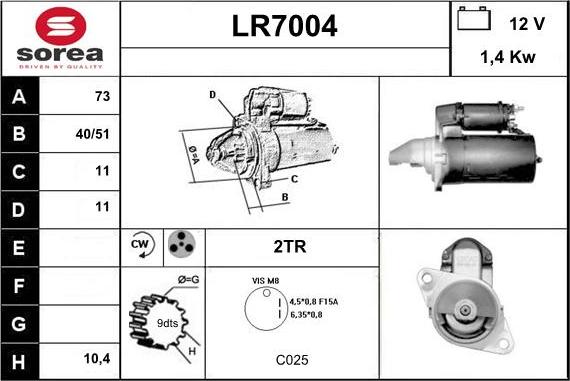 Sera LR7004 - Motorino d'avviamento autozon.pro