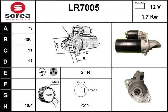 Sera LR7005 - Motorino d'avviamento autozon.pro