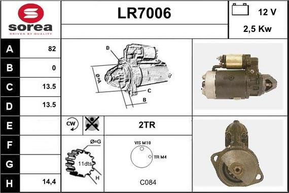 Sera LR7006 - Motorino d'avviamento autozon.pro