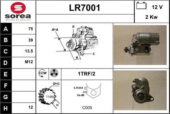 Sera LR7001 - Motorino d'avviamento autozon.pro