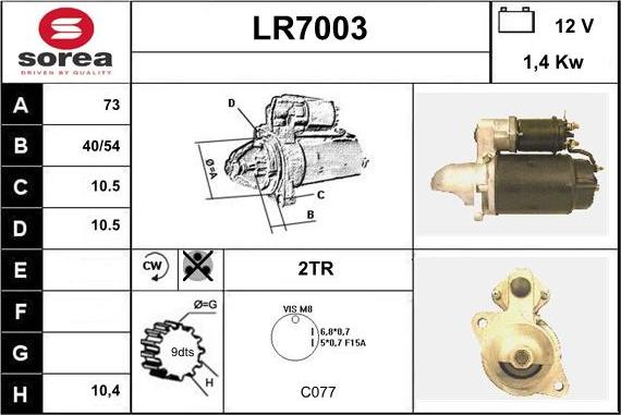 Sera LR7003 - Motorino d'avviamento autozon.pro