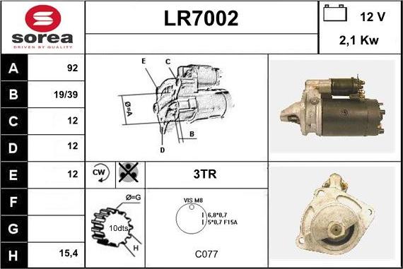 Sera LR7002 - Motorino d'avviamento autozon.pro