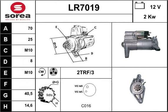 Sera LR7019 - Motorino d'avviamento autozon.pro