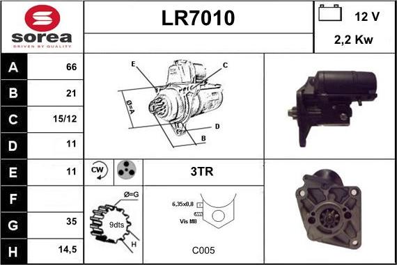 Sera LR7010 - Motorino d'avviamento autozon.pro