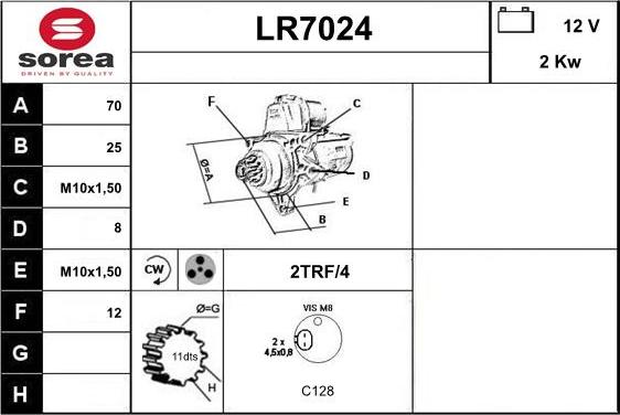 Sera LR7024 - Motorino d'avviamento autozon.pro