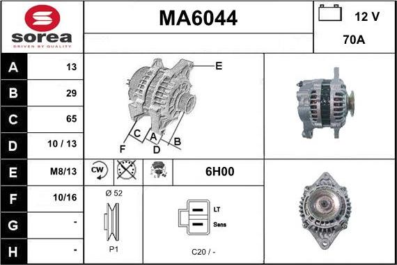 Sera MA6044 - Alternatore autozon.pro