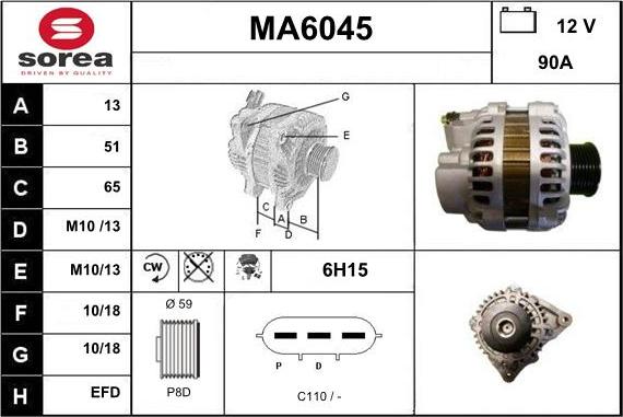 Sera MA6045 - Alternatore autozon.pro