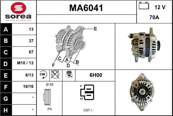 Sera MA6041 - Alternatore autozon.pro