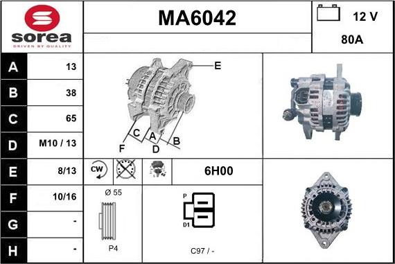 Sera MA6042 - Alternatore autozon.pro