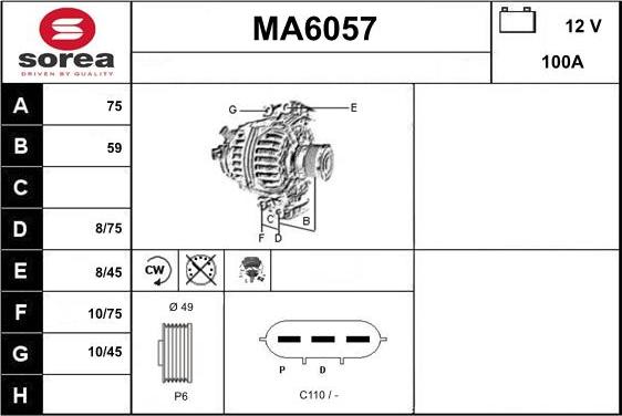 Sera MA6057 - Alternatore autozon.pro