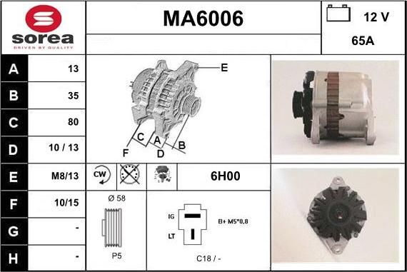 Sera MA6006 - Alternatore autozon.pro