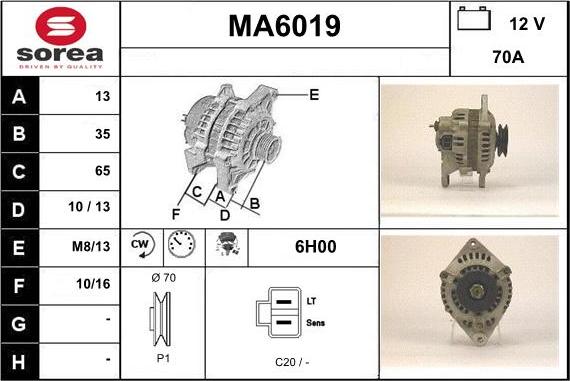 Sera MA6019 - Alternatore autozon.pro