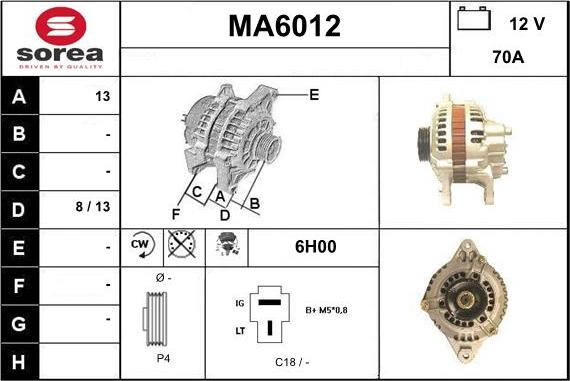 Sera MA6012 - Alternatore autozon.pro