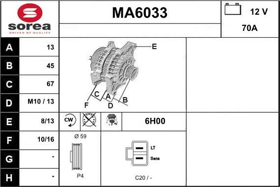 Sera MA6033 - Alternatore autozon.pro