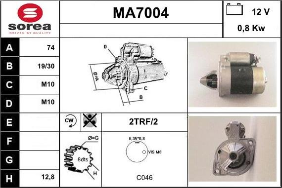 Sera MA7004 - Motorino d'avviamento autozon.pro